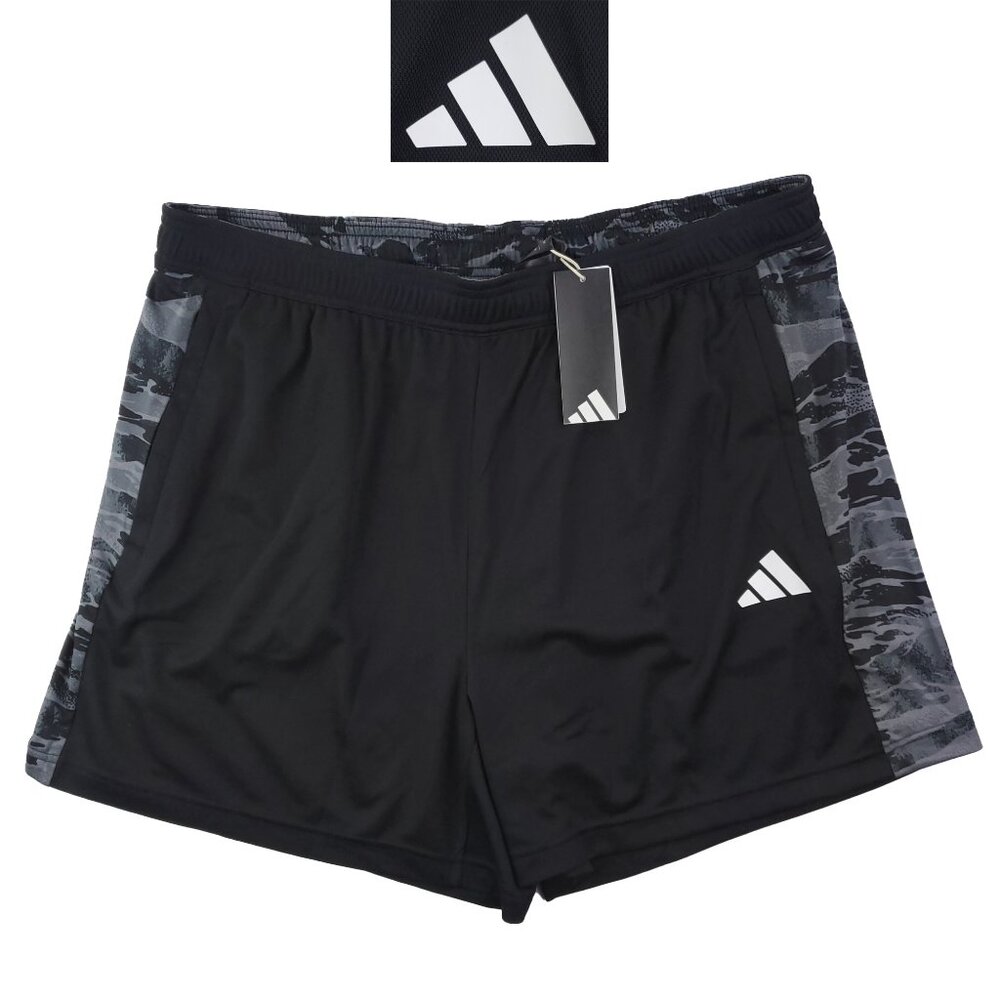 Adidas Shorts Climacool Training Mesh Camo 5" Inseam Zip Pockets 2XL NWT